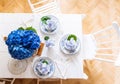 Elegant table setting with flowers Royalty Free Stock Photo