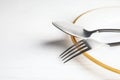 Elegant table setting on light background Royalty Free Stock Photo