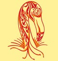 Elegant tattoo Flamingo Royalty Free Stock Photo