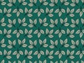 Elegant teal green leaf pattern. Perfect for textile design, wallpaper, or website backgrounds. Repeatable design offers Royalty Free Stock Photo