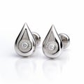 Elegant Tear Shaped Diamond Cufflinks With Halo Design