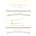 Elegant template business card with gold text