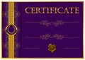 Elegant template of certificate, diploma