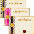 Elegant template of certificate, diploma