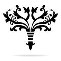 Elegant text divider design in stylized fancy fleur-de-lis symbol Royalty Free Stock Photo