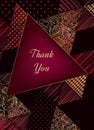 Elegant thank you card