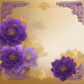 The Elegant Thank you card design features a beautiful purplish gold color scheme that truly captures the essence