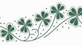 Elegant Three-Leaf Clover Foliage Pattern Design, vector design Generative AI Royalty Free Stock Photo