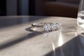 Three-Stone Diamond Ring Royalty Free Stock Photo