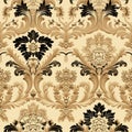 Elegant and timeless victorian wallpaper textures seamless pattern for design projects Royalty Free Stock Photo