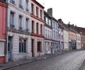 Elegant townhouses in Montreuil, Northern France.