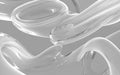 Elegant Translucent Beauty: Mesmerizing Flow and Radiant Light in Abstract White Glass 3D Render Wallpaper