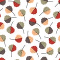 Elegant trendy seamless vector floral ditsy pattern of tropical exotic aspen leaves. Trendy floral repeating pattern