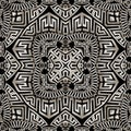 Elegant tribal ethnic greek vector seamless pattern. Ornate geometric patterned background. Abstract ornamental repeat backdrop.