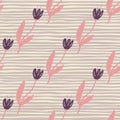 Elegant tulip seamless pattern. Decorative floral ornament wallpaper