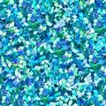 Elegant turquoise, blue glitter, sparkle confetti texture. Seamless pattern. Royalty Free Stock Photo
