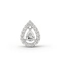 Elegant Two Diamond Pear Pendant Set In 18k White Gold