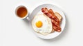 Classic English Breakfast on White: A Minimalist Delight