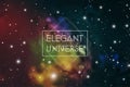 Elegant universe scientific outer space wallpaper. Astrology Mystic Galaxy Background. Royalty Free Stock Photo