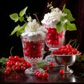 Elegant Vases with Red Currants