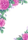 Elegant  Vector Background with Rose Flowers Royalty Free Stock Photo