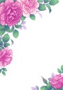 Elegant Vector Background with Rose Flowers Royalty Free Stock Photo