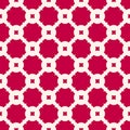 Elegant vector geometric seamless pattern in oriental style. Red and beige color Royalty Free Stock Photo