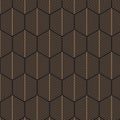 Art deco golden black pattern. Vector art.