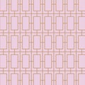 Art deco golden pink pattern. Vector art.