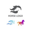 Elegant Vector Set Illustration of Mustang Horse Design Inspiration Royalty Free Stock Photo