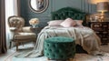 Elegant Velvet Bedroom Ottoman