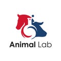 Elegant Veterinary Farm Animal Health Research Logo Royalty Free Stock Photo