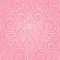 Elegant vintage card with damask Floral Pink vector wallpaper Royalty Free Stock Photo