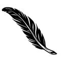 Elegant vintage feather tattoo concept