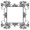 Elegant vintage floral frame, element for card design. Vector Royalty Free Stock Photo