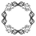 Elegant vintage floral frame, element for card design. Vector Royalty Free Stock Photo