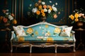 Elegant Vintage Sofa - Stylish Retro Couch - Ideal for Cozy and Chic Interior Decor