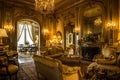 Elegant vintage styled living room interior Royalty Free Stock Photo