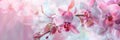 Elegant watercolor background featuring intricate orchid blooms, adding a touch of sophistication to luxury , Generative