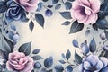 Elegant watercolor floral backdrop featuring soft pastels in a seamless digital pattern design. Royalty Free Stock Photo