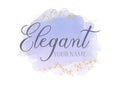 Elegant watercolour feminine logo design