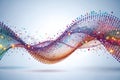 Elegant Wave of Small Particles Flowing in Abstract Design for Creative Projects Royalty Free Stock Photo