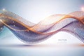 Elegant Wave of Small Particles Flowing in Abstract Design for Creative Projects Royalty Free Stock Photo