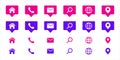 Elegant web icons set for web and mobile user interface Royalty Free Stock Photo
