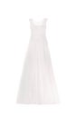 Elegant wedding dress on mannequin against white background. Custom made clothes Royalty Free Stock Photo