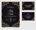 elegant wedding invitation cards set