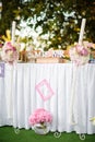 Elegant wedding table decoration