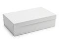 Elegant white box with lid closed Royalty Free Stock Photo