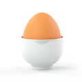 Elegant White Ceramic Egg Cup On White Background Royalty Free Stock Photo