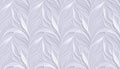 Elegant White Embossed Leaf Pattern AI Generated Royalty Free Stock Photo
